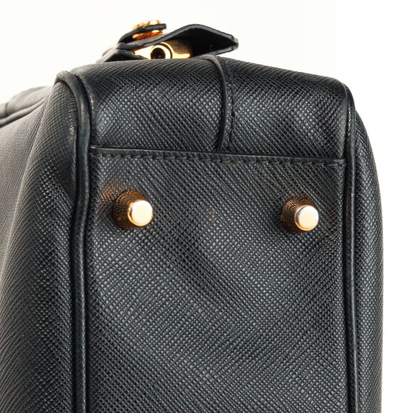 Prada Black Saffiano-Leather Top-Handle Briefcase - Picture 6 of 14